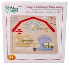 Adam toys Adam Toys Motorická tabule s dětskými uzávěry