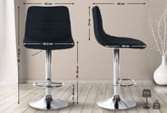 BHM Germany Barová židle Lex, textil, chromová podnož / černá 