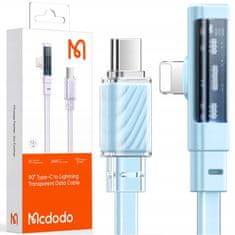 Mcdodo Mcdodo USB-C Lightning vysokorychlostní úhlový kabel 36W 1,2M modrý CA-3442