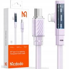 Mcdodo Mcdodo USB-C Lightning High Speed Angle Cable 36W 1,8M Purple CA-3444