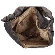 Coveri WORLD Stylová dámská koženková kabelka přes rameno Violka, stříbrná