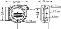 Hazet Samonavíjecí prodlužovací kabel (buben) 20m 9040D-2.5 HAZET - HA214631