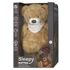 Nattou Uspáváček plyšový hudební se světýlkem a senzorem pláče 4v1 Sleepy Bear Grey 0m+