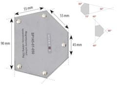 SPARTUS Úhelník magnetický 22 kg SPARTUS SP145-01-050 Svařovací úhlový magnet