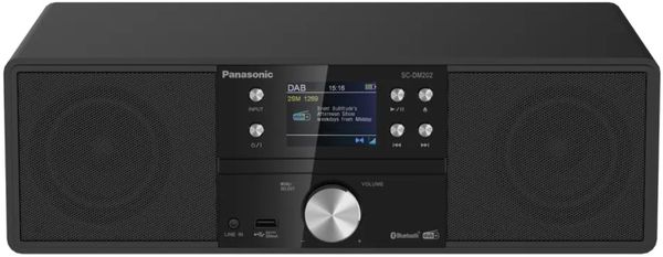 mikrosystém panasonic scdm202eg skvělý zvuk dálkové ovládání hodiny sleep ekvalizér interní reproduktory cd mechanika usb