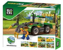 Blocki Blocki stavebnice MyFarm farma Traktor s oracím pluhem kompatibilní 85 dílů