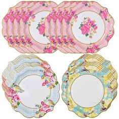 MojeParty TALÍŘE papírové Vintage Floral 20 cm 12 ks