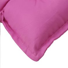 Greatstore Podušky na židli nízké opěradlo 4 ks růžové 100x50x7 cm textil