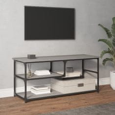 Vidaxl TV skříňka šedá sonoma 103x38x46,5 cm kompozitní dřevo a ocel