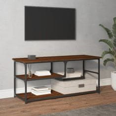 Vidaxl TV skříňka hnědý dub 103 x 38 x 46,5 cm kompozitní dřevo a ocel