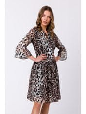 Stylove Dámské mini šaty Omiten leopard XXL