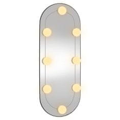 Vidaxl Nástěnné zrcadlo s LED osvětlením 20 x 50 cm sklo oválné