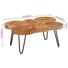 Greatstore Konferenční stolek 36 cm 6 dřevěných koláčů masivní akácie