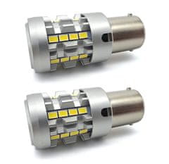 motoLEDy LED žárovka P21W BA15S 12-24V bez poruchy 2600lm bílá