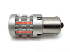 motoLEDy P21W LED BA15S 12-24V žárovka bez chyby červená 2400lm