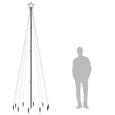 Vidaxl Vánoční strom s hrotem 310 modrých LED diod 300 cm