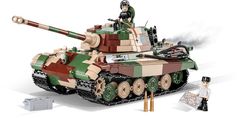 Cobi World War II Panzer VI Tiger Ausf. B Konigstiger, 1000 kostek, 2 figuky