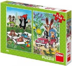 Dino Puzzle KRTEK se raduje 2x48 dílků