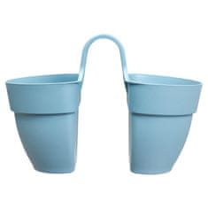 Elho květináč Vibia Campana Flower Twin - vintage blue 21 cm