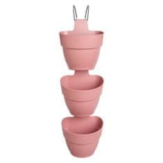 Elho květináč Vibia Campana Vertical Forest set/3 - dusty pink