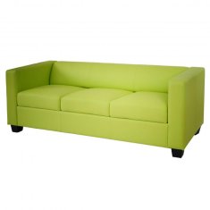 MCW 3-1-1 Sedací souprava Sedací souprava Lounge sofa Lille ~ imitace kůže, světle zelená