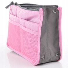 INNA Sáček na dámskou kabelku organizér s kapsami kosmetická taška Trip Story KOSTUNIS-7 světle růžová