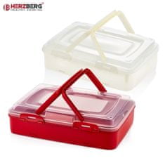 Single-Tier Takeaway Pastry Carrying Box, červená