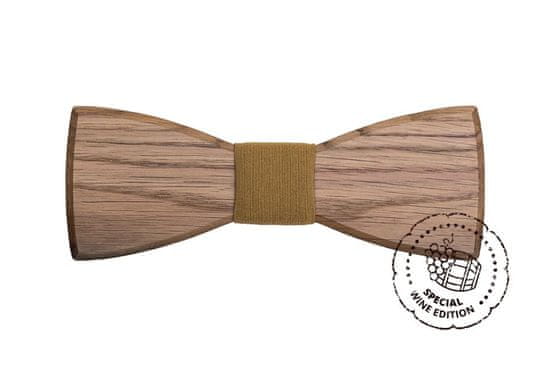 BeWooden Dřevěný motýlek White Wine Bow Tie, pánský hnědé