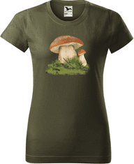 Hobbytriko Tričko pro houbaře - Hřib smrkový Barva: Béžová (51), Velikost: XL