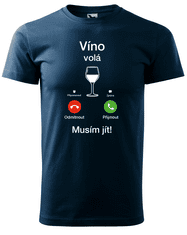 Hobbytriko Tričko pro vinaře - Víno volá Barva: Lahvově zelená (06), Velikost: M