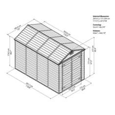 Palram Zahradní domek Skylight 6x10 hnědý