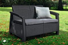 KETER Zahradní nábytek Corfu love seat dvousedačka grafitová 610345