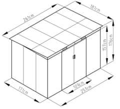 Rojaplast Rojaplast zahradní kovový šedý domek S2001C
