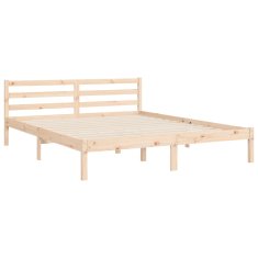 Greatstore Rám postele s čelem King Size masivní dřevo