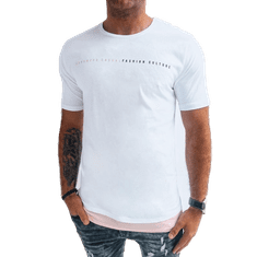Dstreet Pánské tričko s potiskem MARLON bílé rx5346 XL