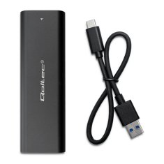 Qoltec Pouzdro Qoltec | nosič disků M.2 SATA SSD | NGFF | USB typu C