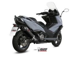 MIVV Oválný tlumič výfuku Ocelová černá/karbonová koncovka Kymco AK-550 O.008.LVC