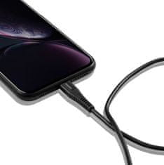 Canyon nabíjecí kabel Lightning MFI-4, USB-C Power delivery 18W, Apple certifikát, délka 1.2m, černá