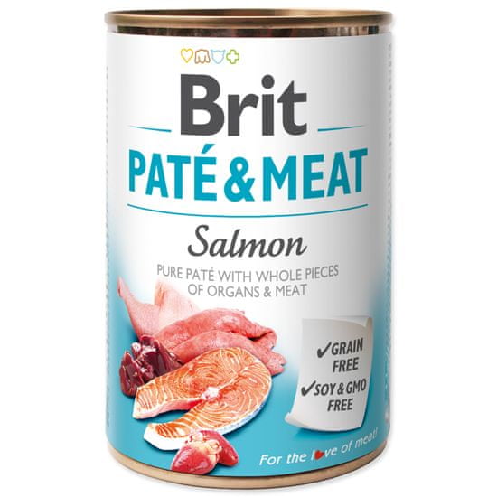 Brit Konzerva BRIT Paté & Meat Salmon 400 g