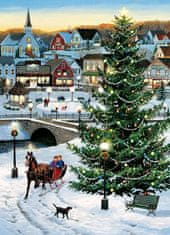 Cobble Hill Puzzle Vánoční strom na vesnici 1000 dílků