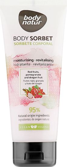 Body Natur BodyNatur Tělový sorbet s červeným ovocem, granátovým jablkem a dračím ovocem, 200 ml