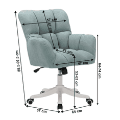 KONDELA Kancelářské křeslo, neo mint, LOREL