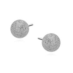 Klenoty Amber Stříbrné náušnice - kuličky diamantový řez - 5 mm