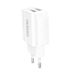 DUDAO Síťová nabíječka s 2x USB 5V/2,4A - Bílá KP26469