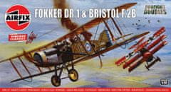 Airfix Fokker DR1 Triplane & Bristol Fighter Dogfight Double, Classic Kit VINTAGE letadlo A02141V, 1/72