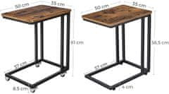 VASAGLE Servírovací stolek na kolečkách 50x60 cm