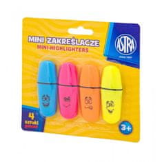 Astra Sada mini zvýrazňovačů, 1-5mm, klínový hrot, 4ks, 317122005