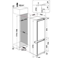 Whirlpool Vestavná kombinovaná chladnička ART 66112