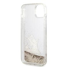 Karl Lagerfeld Kryt na mobil Liquid Glitter Choupette Eat na Apple iPhone 14 Plus - zlatý