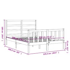 Vidaxl Postel bez matrace bílá 120 x 200 cm masivní borovice